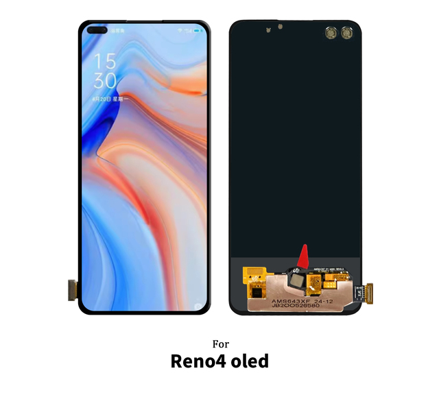 XJE Factory Mobile Phone Lcd Touch Screen for OPPO RENO4 4G 5G OLED Lcd Screen Touch Digitizer Assembly Replacement Parts