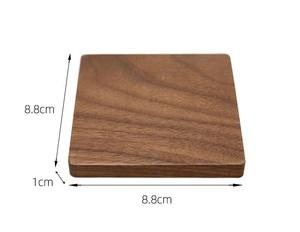 Posavasos Cuadrados de Madera de Nogal de Lujo de Alta Calidad en Oferta, Resistentes al Calor, Ecológicos, con Logotipo Personalizado para Bebidas y Café - Product Image 2