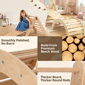 Children Indoor Toy Toddlers Climbing <b>Frame</b> Wooden Triangle <b>Ladder</b> For Kids Indoor Wooden Climbing <b>Frame</b> - Product Image 4