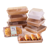 Boîtes d'emballage alimentaire jetables en papier kraft recyclable personnalisées avec fentes et fermeture magnétique pour aliments pour bébés et sushis - Acceptation des commandes personnalisées