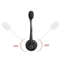 Headphone komputer berkabel dapat diatur dengan mikrofon gaya Mono untuk pusat panggilan Bisnis/kantor dan mendengarkan musik
