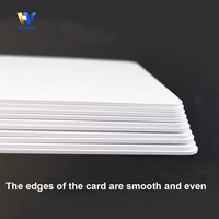 Carte PVC blanche vierge étanche CR80 F08 13,56 MHz, mini-étiquette, carte d'identité par sublimation pour carte de membre thermique, hôtel