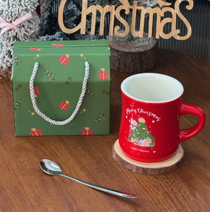 Ensemble de tasses en céramique de Noël, résistantes aux hautes températures, compatibles micro-ondes, à motifs de dessins animés, pour les événements de fin d'année, les cadeaux de fête - Product Image 2