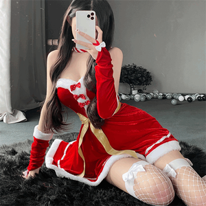 Disfraz <span class=keywords><strong>de</strong></span> <span class=keywords><strong>Conejita</strong></span> Sexy para Juego <span class=keywords><strong>de</strong></span> Roles, Uniforme Navideño, Vestido <span class=keywords><strong>de</strong></span> Terciopelo <span class=keywords><strong>de</strong></span> Mamá Noel, Disfraz <span class=keywords><strong>de</strong></span> Cosplay - Product Image 4