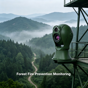 Caméra de surveillance PTZ EO/IR, caméra thermique infrarouge longue portée, suivi automatique des personnes et des véhicules par IA, surveillance extérieure - Product Image 1
