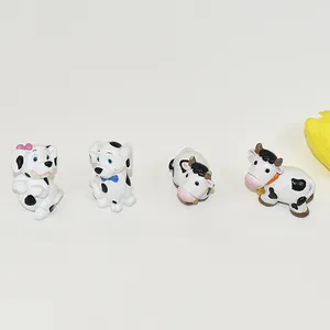 Puppy Cow Animal Resin Statue 24pcs Indoor Crafts Holiday Gifts