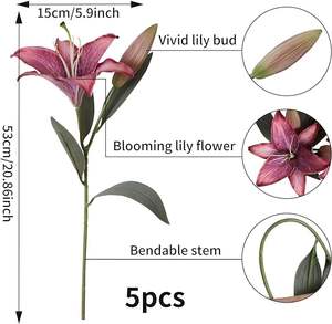 زهور النحل الصناعية GM الزهور الرمادية الكلاسيكية حرير النحل ديكور المنزل ديكور الزينة الداخلية زهور النمر النحل ديكور الترتيب - Product Image 4