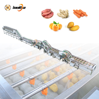 3000Kg/H Passievrucht-bubbelwasser, groente- en aardappelwasmachine, appel- en tomatenreiniger en -droger, fruitreinigingslijn