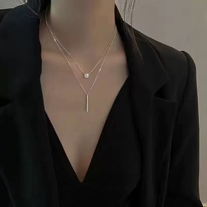 Collar de Clavícula Elegante y Moderno para Mujer, con Cadena de Eslabones, Estilo Minimalista, Ideal para Fotos de <span class=keywords><strong>Instagram</strong></span> - Product Image 5