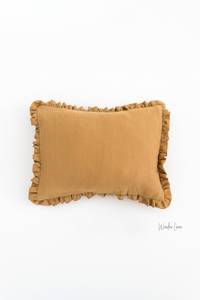 Malva Taupe Rosa Sólido 100% Algodón Suave con volantes Lavado a la piedra Estilo de granja Tamaño Queen Punto 200TC Cojines decorativos - Product Image 6