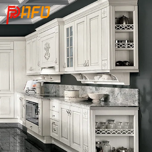 مطبخ فاخر مخصص بسطح رخامي مع جزيرة، أثاث مطبخ كامل على الطراز الأمريكي، خزائن مطبخ بيضاء أوتوماتيكية - Product Image 2