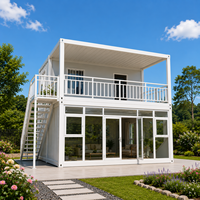 Maison préfabriquée modulaire en acier légère, étanche, facile et rapide à installer, extensible, pour hôtel, parc, personnalisable