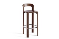 Tabourets de bar médiévaux nordiques modernes vintage rétro en bois massif avec dossier, chaises hautes pour hôtel et salle à manger