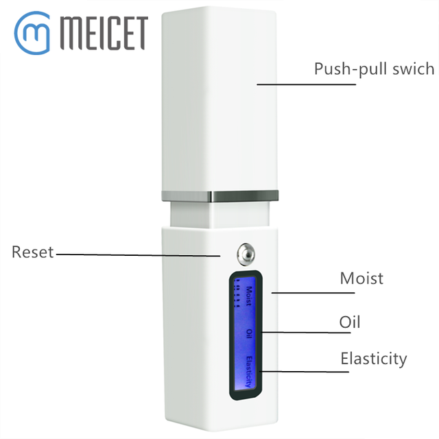 Portable Home Use Skin Analyzer Easily Measure Moisture Oil Elasticity Elasticity Digital Analyzer Monitor Pen for Personal Care