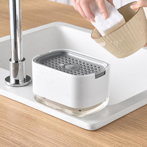 Dispensador de Jabón Blanco con Soporte para Esponja para Fregadero de Cocina, Fácil Instalación, Caja de 60 Unidades - Product Image 4