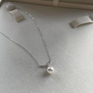Collier pendentif en argent pur S925, design simple et exquis avec diamant étincelant en forme de feux d'artifice, collier polyvalent, petit collier de perles frais - Product Image 1