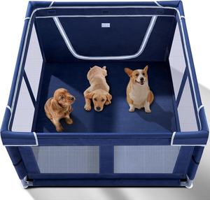 Küçük evcil hayvanlar için yavru oyun parkı kapalı, 42x42x25 inç, köpek kapısı ile hayvan kafesi, taşınabilir Oxford kumaş Pet egzersiz kalem - Product Image 1