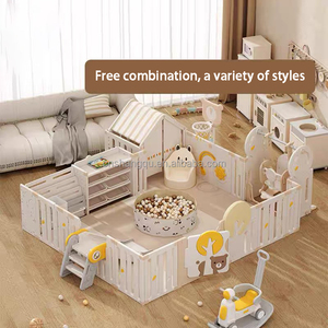Vsuh <span class=keywords><strong>Baby</strong></span> Playpen Area giochi per bambini in plastica di colore bianco per interni ed esterni per bambini box giardino di sicurezza per bambini recinzioni in plastica con cancello - Product Image 2