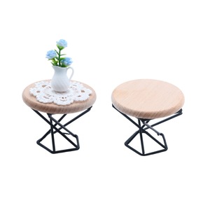Table basse ronde miniature pour maison de poupée, modèle de scène de vie BJD, ornement décoratif - Product Image 5