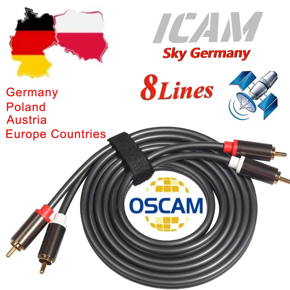 iCam Sk-y Germany 8 Lines Egygolds Cccam Oscam For DE Poland Austria Europe Countries Fast and Stable Server Icam Free Test