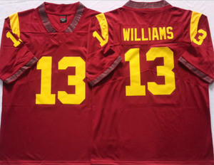 Bán Buôn Áo bóng đá USC 13 # Williams chất lượng hàng đầu khâu VP giới hạn trò chơi bóng đá Jersey - Product Image 3