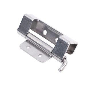 Charnière invisible en acier inoxydable robuste pour porte en pierre à rainure Euro, personnalisable avec vis - Product Image 1