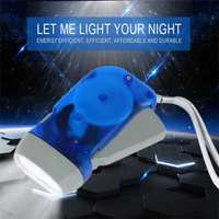 Lampe torche portable à manivelle manuelle 3 LED, dynamo à manivelle, lampe de survie d'urgence pour le camping et les activités de plein air