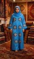 Robes Abaya pour femmes pour l'Aïd, vêtements islamiques, tenue de fête modeste, robe brodée, cardigan, robe, Ramadan, Dubaï, kaftan musulman