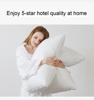 Oreiller de lit moderne personnalisable en polyester doux et moelleux en fibre de haute densité soutien du cou hypoallergénique pour un sommeil confortable