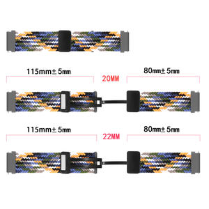 Correas de Tela de Nailon Trenzado Elástico con Hebilla Magnética de 20 mm y 22 mm para Reloj <span class=keywords><strong>Huawei</strong></span>, para Reloj Samsung Galaxy - Product Image 4