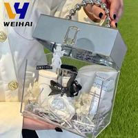 Boîte cadeau en acrylique miroir avec effet miroir ciel-Boîte de faveur de mariage élégante pour bonbons/bijoux, vente en gros