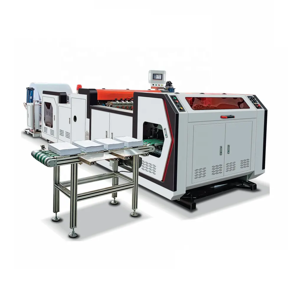 Industrial Ream Paper Making Cutting Packing Machine Automatic A4 Size Paper Cutter Machine Roll To Sheet Paper Guillotine