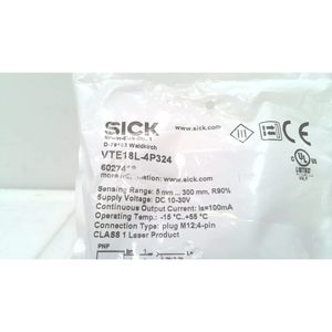 Sensor de Proximidad Óptico SICK VTE18L-4P324 0-400 MM 10-30 VDC Conector M12 de 4 Pines PNP IP67 - Product Image 2