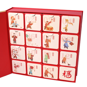 Lujo personalizado Navidad misterio sorprendido joyería cosmética Chocolate regalo <span class=keywords><strong>CALENDARIO</strong></span> DE Adviento cajas - Product Image 1