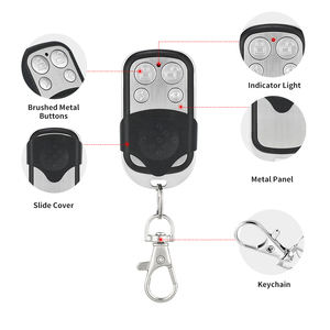 4ch 433Mhz Leren <span class=keywords><strong>Code</strong></span> Draadloze Rf Afstandsbediening Met Sleutelhanger Voor Garagedeur Poort Barrier Sloten (Plastic & Metaal) - Product Image 5