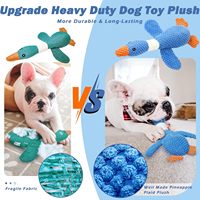 Jouets pour chiens en peluche indestructibles, mignons, en forme de canard, couineurs et crépitants, pour mâcheurs agressifs, pour chiots de taille moyenne en pleine dentition