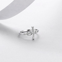 Bague en moissanite avec nœud en argent sterling 925, design nœud papillon, couleur D VVS1, 3 couleurs, tailles US 5-9, bijoux pour femmes
