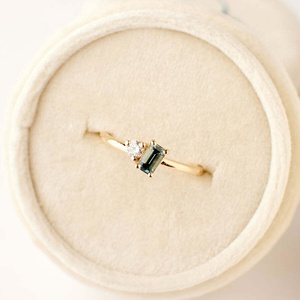 <span class=keywords><strong>Bague</strong></span> Lyburchi en argent sterling 925 plaqué <span class=keywords><strong>or</strong></span> 14K/18K avec zircon rond brillant, couleur personnalisée, <span class=keywords><strong>saphir</strong></span> CZ pour femmes - Product Image 6
