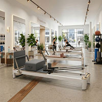 Cama de Pilates Profesional Ajustable de Madera para Estudios de Yoga y Fisioterapia con Soporte de Material Personalizado para Uso Comercial