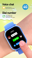 Jam Tangan Anak 4G dengan GPS VM05 AMOLED 1.52 inci Smart Watch untuk Anak-anak Kamera 2MP Remote WIFI LBS Pelacakan GPS Panggilan Video SOS
