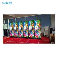 Afficheur LED VISLAT P2.5 2,5 mm, écran vidéo mural pliable pour publicité, événements, utilisation en extérieur, sur pied