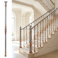 Balustres d'escalier minimalistes en alliage d'aluminium et de magnésium, noirs et argentés, ronds, de 20 mm de diamètre, 850 mm de hauteur, pour escalier intérieur