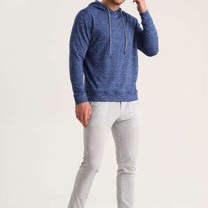 กางเกงลำลองสแปนเด็กซ์ขากว้างขาตรงสำหรับผู้ชายกางเกงลำลองผ้าคอตตอนผ้าสแปนเด็กซ์เย็บปักตามสั่งเทคนิคการปิดเอวยางยืดใหม่ - Product Image 1