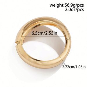 Unisex Women's Vintage Punk Style Alloy Gold Plated Geometric Hip Hop <b>Bangles</b> Bracelets Jewelry Fashion Wedding - Product Image 3