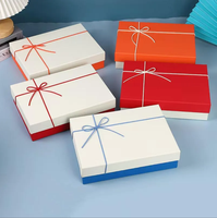 Boîte rectangulaire en carton ondulé avec poignée, taille et couleur personnalisables, imprimée avec un motif, pour cadeaux d'anniversaire, foulards, souvenirs, rangement vide