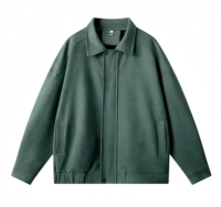 Veste coupe-vent en faux daim pour homme, style baseball vintage, veste uniforme vierge, personnalisable avec votre propre logo