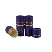 Tube de baume à lèvres personnalisé OEM en papier couché avec revêtement en cire |   Emballage en carton cosmétique recyclable avec impression UV dorée