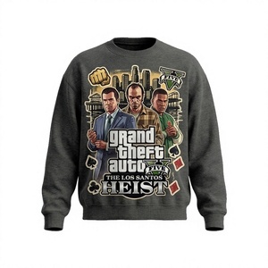 Sweat-shirt à col rond pour homme Grand Theft Auto V The Los Santos Heist, coupe classique, imprimé, en coton, décontracté, automne - Product Image 1