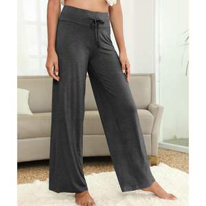 Pantalon de détente ample en viscose de bambou pour femme, doux, pour le yoga et la nuit - Product Image 3