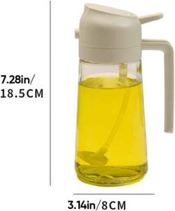 Botella pulverizadora de aceite de oliva de vidrio 2 en 1 de 470 ml, superventas 2026, pulverizador de aceite para cocinar, dispensador de aceite de oliva con cepillo - Product Image 5